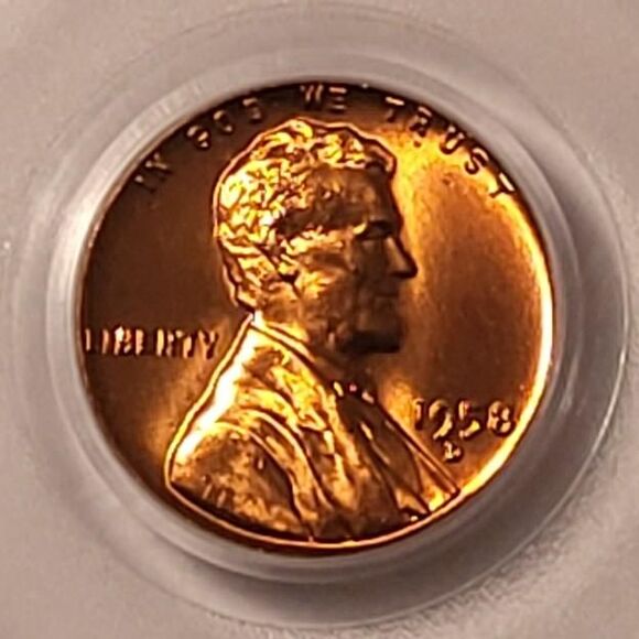 1958 D Lincoln Wheat Cent MS66 RED PCGS - Picture 3 of 4